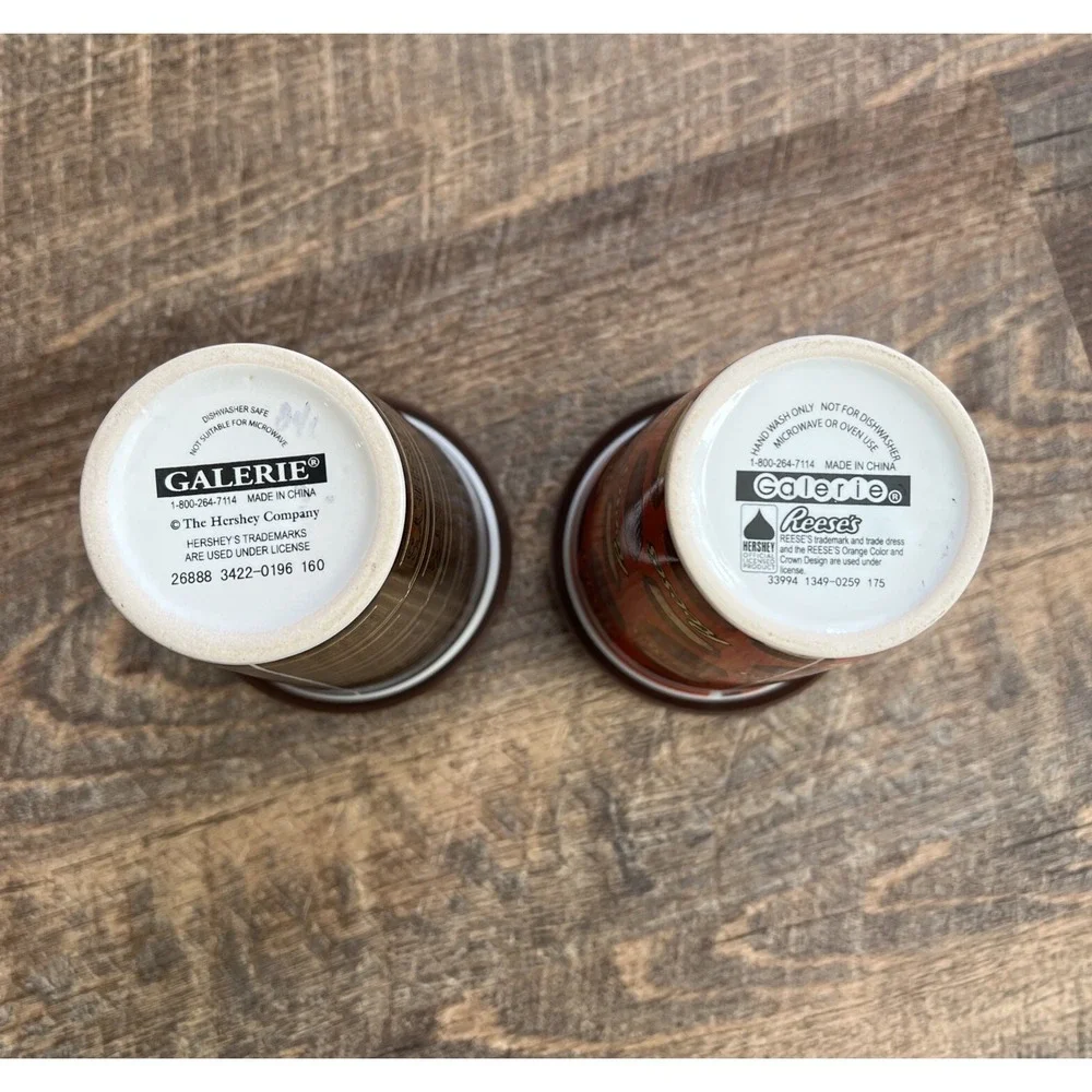 Hershey's Galerie Ceramic Travel Tumbler Coffee Cups Silicone Koozee Lid Reese's
